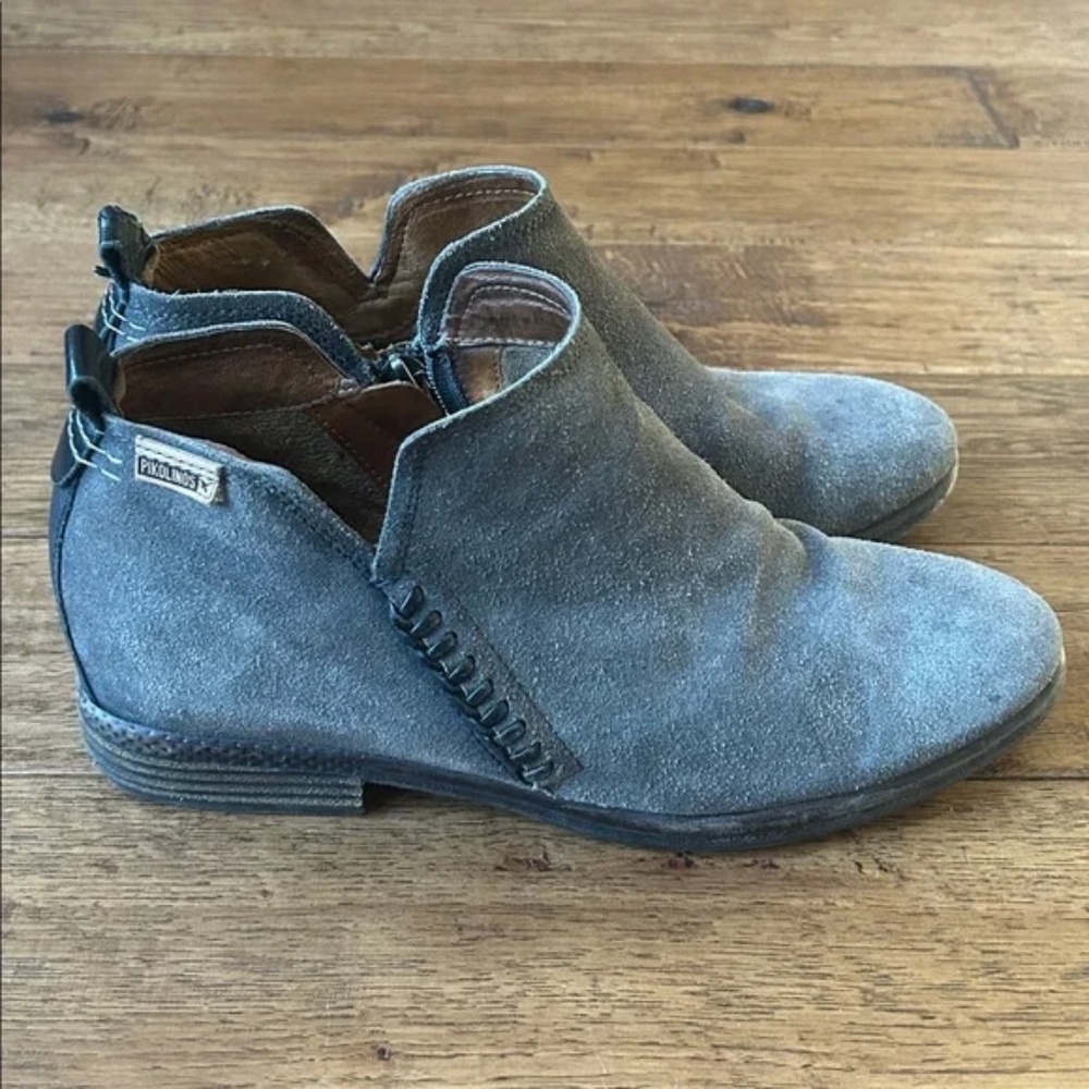 Pikolinos Ordino Ankle Boots Booties Shooties Lead Suede Leather Size 39
